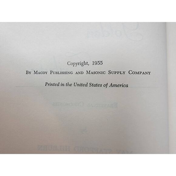 Golden Tributes Faternal Ceremonies by May Stafford Hilburn 1955 Hardcover - Picture 2 of 4